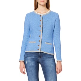 Stockerpoint Caro Women's Traditional Knitted Jacket, Blue light grey