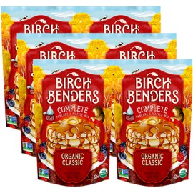 Birch Benders Organic Classic Pancake and Waffle Mix, Non-GMO, Just Add Water, 96 Ounce Family Pack (16 oz, Pack of 6)