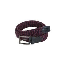 Redbridge Braided Belt Elastic Flexible Adjustable Unisex Stretch Belt, Bordeaux / navy blue
