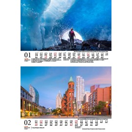 Travel Magic Canada DIN A5 Wall Calendar for 2025 Ottawa Canada Holiday Beach Set Contents: 1 x Calendar, 1 x Christmas Card (Total 2 Pieces)