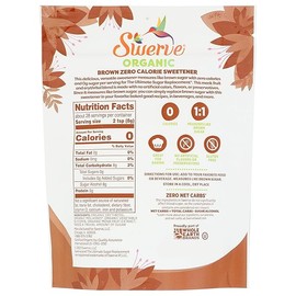 Swerve Organic Monk Fruit Brown Sugar Replacement Sweetener, 8 Ounce (Pack of 2)