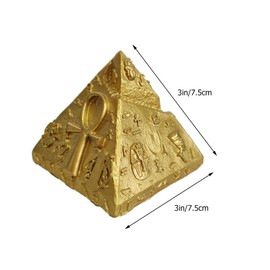 Garneck Ancient Egyptian Pyramid Sculpture Mini Egyptian Figurines Collectible Egypt Pyramid Mold Desktop Resin Egyptian Statue Ornament Home Hotel Office Decor Egyptian Tower