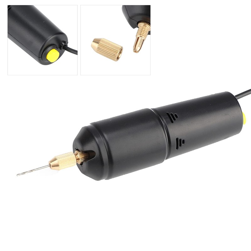 PORTABLE SMALL ELECTRIC DRILLS MINI HANDHELD USB DRILL WITH 3PC