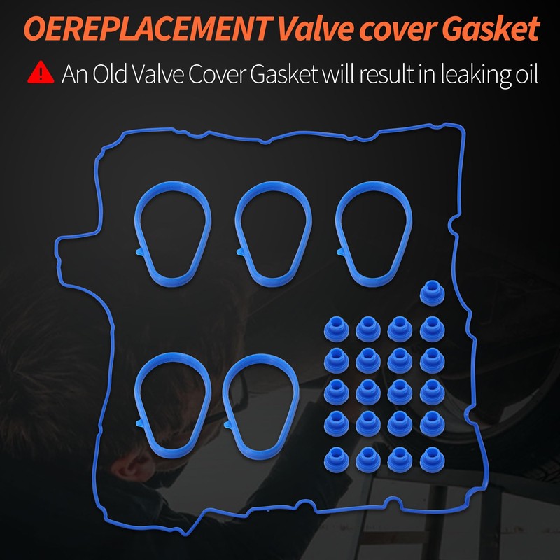HiSport Valve Cover Gasket Set - Compatible with Chevy Colorado