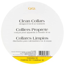 GiGi Clean Collars for 8 oz Wax Warmers – Disposable Protective Waxing Collars for Mess-Free Hair Removal - 50 ct, 1 Pack