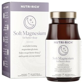 Suplemento de magnesio glicinato de chelato 400 mg con aceite MCT  alta potencia y absorción fácil para el sueño y relajación muscular (90 cápsulas...