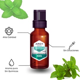 ARO+ Aceite Esencial de Menta Natural Puro Aromaterapia