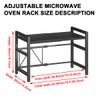 ZrgGea Microwave Stand, Microwave Oven Rack, Expandable Microwave Stand Countertop