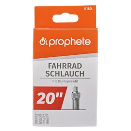 Prophete Bicycle Inner Tube with Prophets Bicycle Inner Tube 20 x 1.75 inches to 20 x 2.125 inches (47/57-406) 0180 BLACK, L