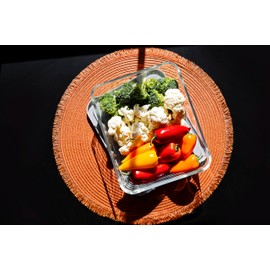 DURA LIVING 2-Piece Glass Food Storage Container (1 Containers + 1 Lids) | 11-Cup Rectangular, Leakproof | Microwave, Freezer, Oven & Dishwasher Safe | Ideal for Meal Prep & Pantry Organization