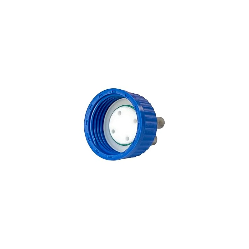 MUHWA Lab Safety 4-Port Cap with 1/4"-28 Thread Inserts Hole