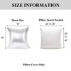 Eternal Beauty Silver 2 PCS Square Sequin Cushion Covers 18