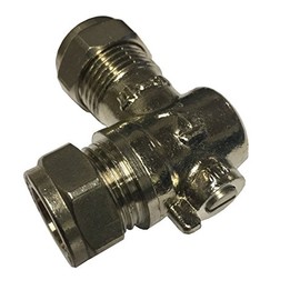 Primaflow 15mm Chrome Angled Isolation Valve
