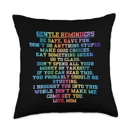 Don’t Do Anything Stupid Mom Sarcastic Funny College Decor Throw Pillow