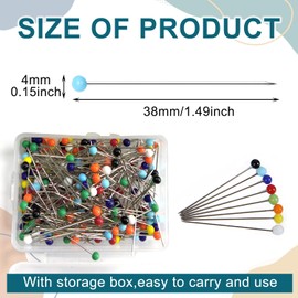 100Pcs Stainless Steel Sewing Pins Set - Multicolor Dressmaking Pins, Durable, Rust-Resistant, Ideal for Tailoring, Crafts, and Quilting