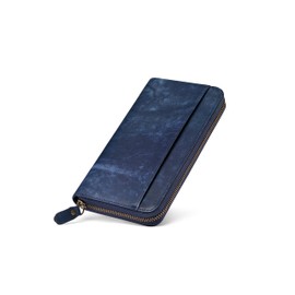 jxleichi Men's Long Wallet, Large Capacity, Long Wallet, Genuine Leather, Large Capacity, YKK Zipper, Made by First-class Wallets, Cowhide Leather, Coin Purse, Compact, Simple, Solid, Men's, Stylish,