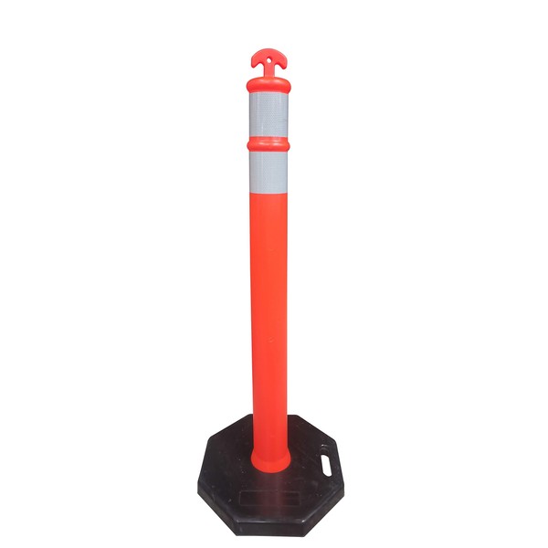 (3 Pack) CJ Safety 44" Orange Delineator Post Cone with