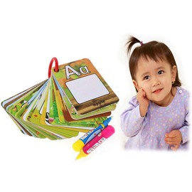 Itian 26 Alphabets Doodle Board Water Drawing Book With 2 Pens Home Preschool Early Educational Development Birthday Gift Toy for Child Kids