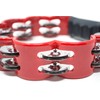 Tone Deaf Music Flower Shaped Tambourine in Red. Hand Held