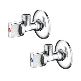 Ibergrif M22008A, 3/8 "angle valve (G 1/2-inch wall connection, G 3/8-inch outlet / outlet connection), metal angle control valve, pack of 2