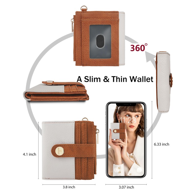 Sunpour Small Wristlet Wallets for Women Keychain Wristlet Wallet RFID