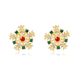 Christmas Snowflake Earrings for Women Cute Snowflakes Dangle Earrings Silver Snowflak Stud Earrings for Women Xmas Holiday Jewelry (A)
