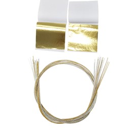 Tokusaya Hagoromo Mizuhiki (Made in Japan) 3 Colors, 10 Each Piece, Gold/Silver/White, 30 Pieces, Gold Leaf 2 Piece Set, Hair Ornaments, etc