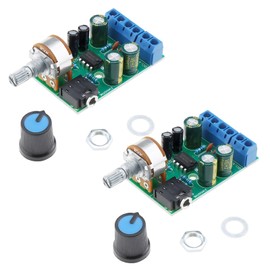 EMSea 2Pcs DC1.8-12V TDA2822M Dual Channel Mini Amplifier Board Stereo Audio Amplifier Board 3.5 mm AUX Audio Amp Board Module