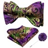 Dubulle Self Tie Bow Ties and Lapel Pin for Men