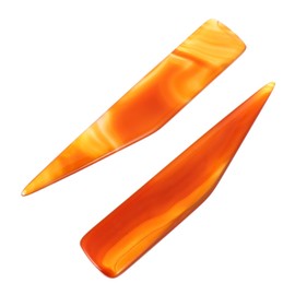 DOITOOL 2pcs Polisher Natural Burnisher for Gold Crafting for Polishing and Smoothing Comfortable Grip Versatile Tool for Foil Application Random Color