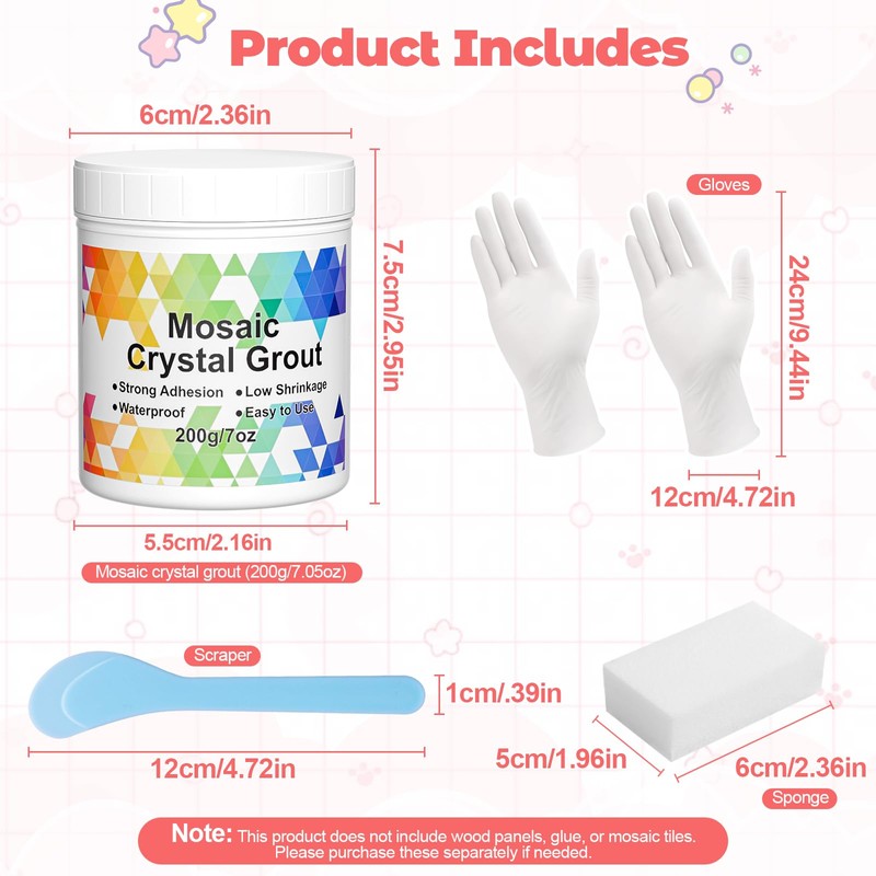 Mosaic Crystal Grout – Translucent Mosaic Grout Filler for Tiles