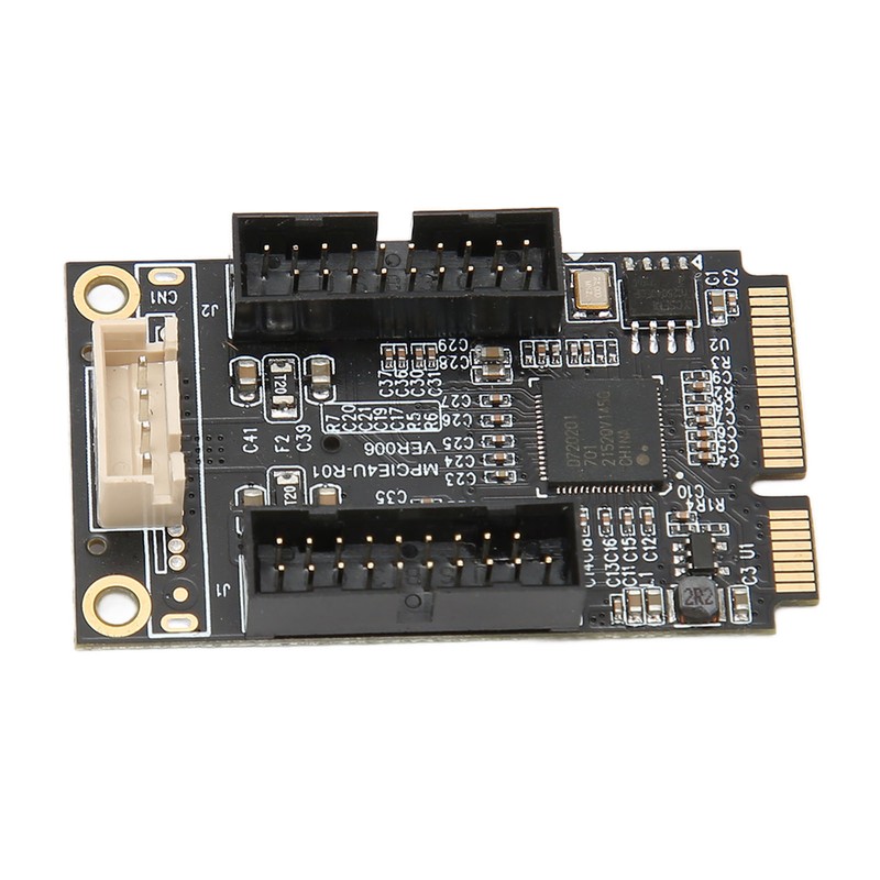 Mini PCIE to USB3.0 Front Expansion Card Dual 19PIN 5Gbps