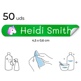 50 Customisable Mini Sticky Labels for Labelling Objects, Pens, Pencils, Dimensions: 4.2 x 0.5 cm