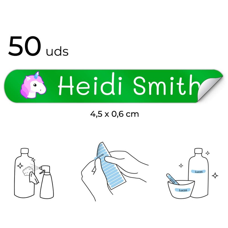 50 Customisable Mini Sticky Labels for Labelling Objects, Pens, Pencils,