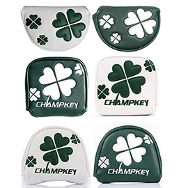 Golf Putter Cover Magnetic Mallet Small Red Odyssey 2 Ball Tailor Made Spider Putter Cover Clover (Clover, White, Small)