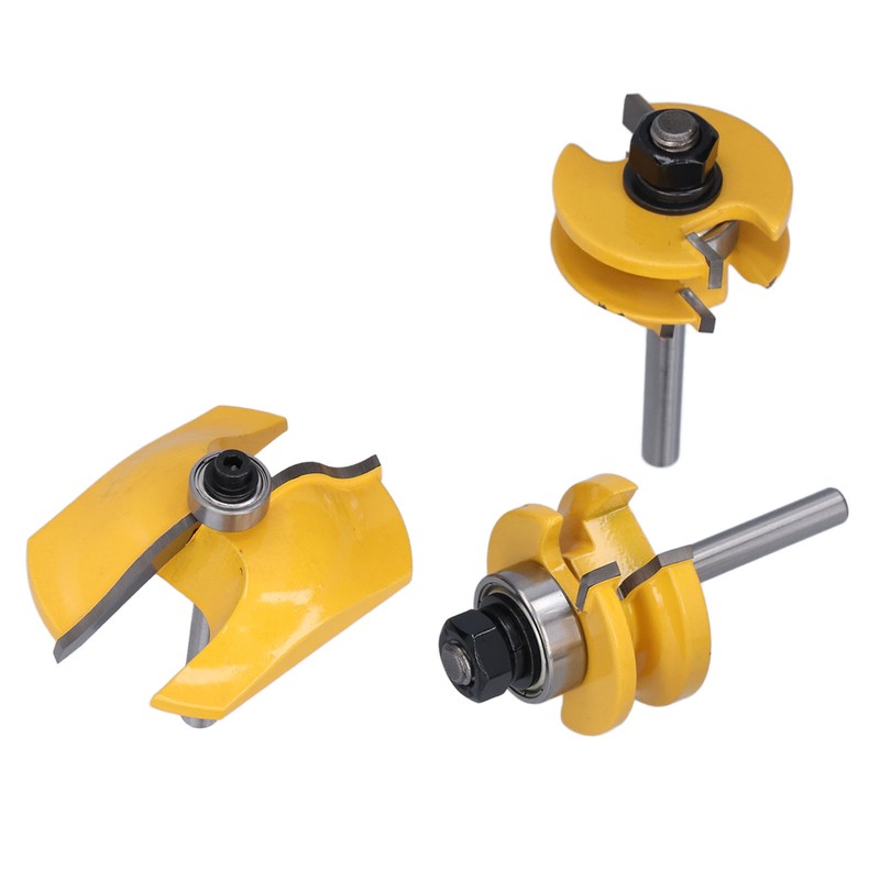 3Pcs Rail Stile Router Bits Roman Ogee Bit Woodworking Groove