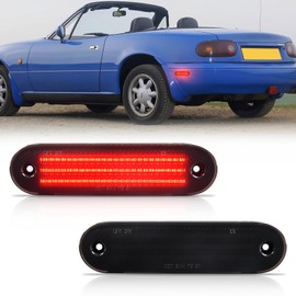 Gempro LED Side Marker Lights Compatible with Mazda MX-5 Miata 1990-2005 Rear Parking Signal Lamps Smoked Len, 2PCS
