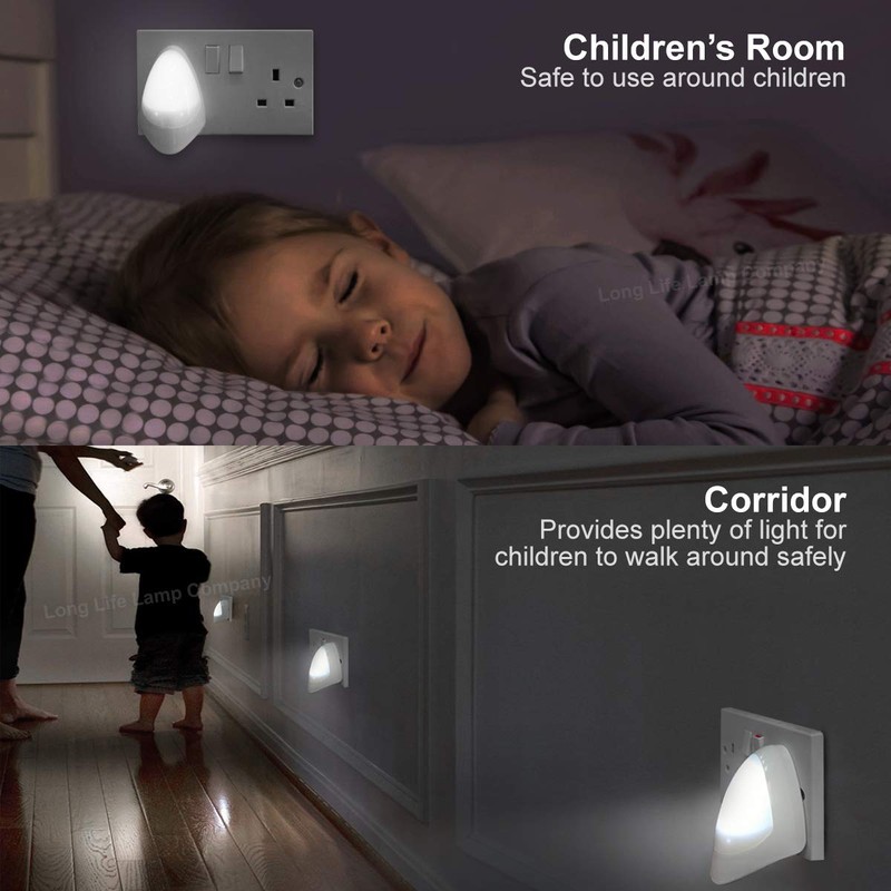 2 Pack Automatic LED Night Light - Plug in &
