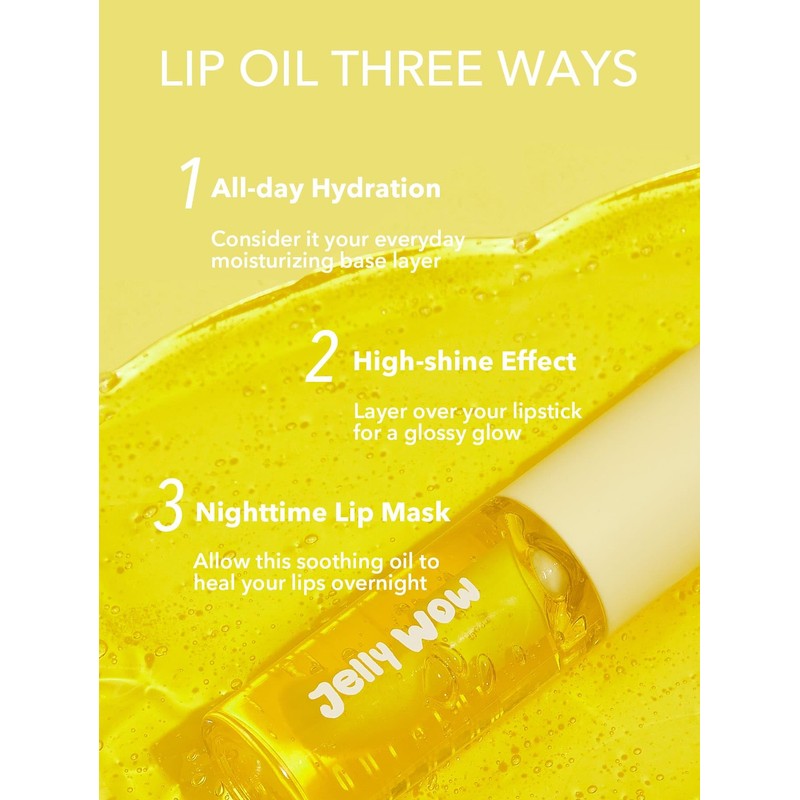 SHEGLAM Jelly Wow Hydrating Non-Sticky Lip Oil Moisturising and Plumping
