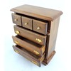 Melody Jane Dolls House Walnut Chest of Drawers Miniature Bedroom