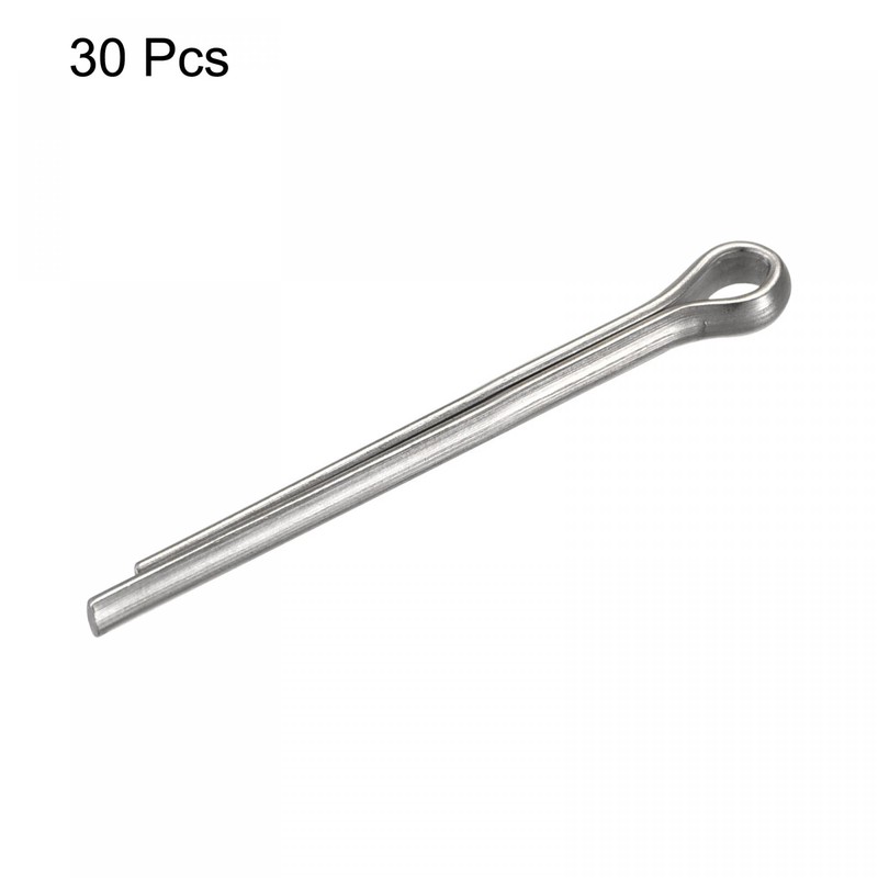 sourcing map Split Cotter Pin, 3mm x 35mm Stainless Steel