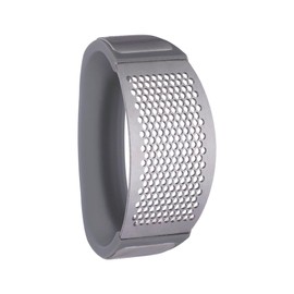 Viners Garlic Press | Stainless Steel Garlic Crusher with Soft Grip Handle | Easy-Crush Back-and-Forth Design | Durable, Compact & Dishwasher Safe | Grey & Silver Kitchen Gadget