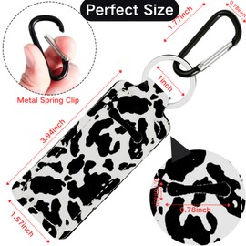 KUKEANVO Chapsticks Holder Keychain for Lipstick, Lip Balm Keychain Holder with Clip, Stocking Stuffers for Women