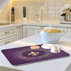 YETTASBIN Mardi Gras Dish Drying Mat for Kitchen Counter, Super