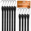 Small Bungee Cords with Hooks 10", Short Elastic EPDM Rubber
