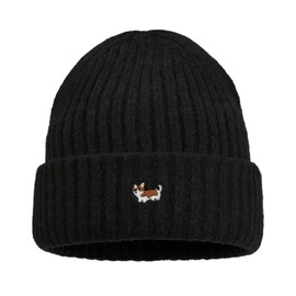 Clape Beanie Hat Men Women Cuffed Knit Skullcap Embroidery Black Beanie Slouch Winter Hats Unisex