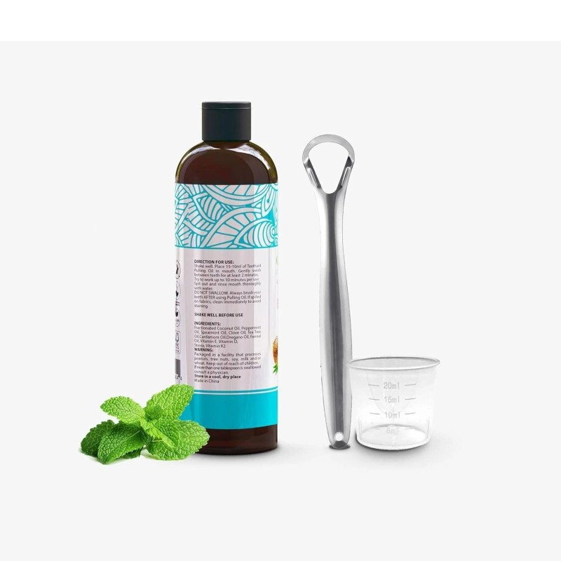 Green Cosmos Coconut Mint Pulling Oil Mouthwash Daily Swish for