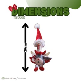 Marco Paul Large 20cm hanging Turkey Christmas Tree Ornaments or Christmas Decoration - Festive Figure Novelty ornaments for christmas tree hanging decorations, home decor