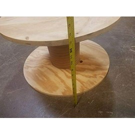 AC/DC WIRE AND SUPPLY 24" X 13 1/2" Wooden Cable Reel, Holds 500 Feet of 4/0 Table Electrical Wire & Cable