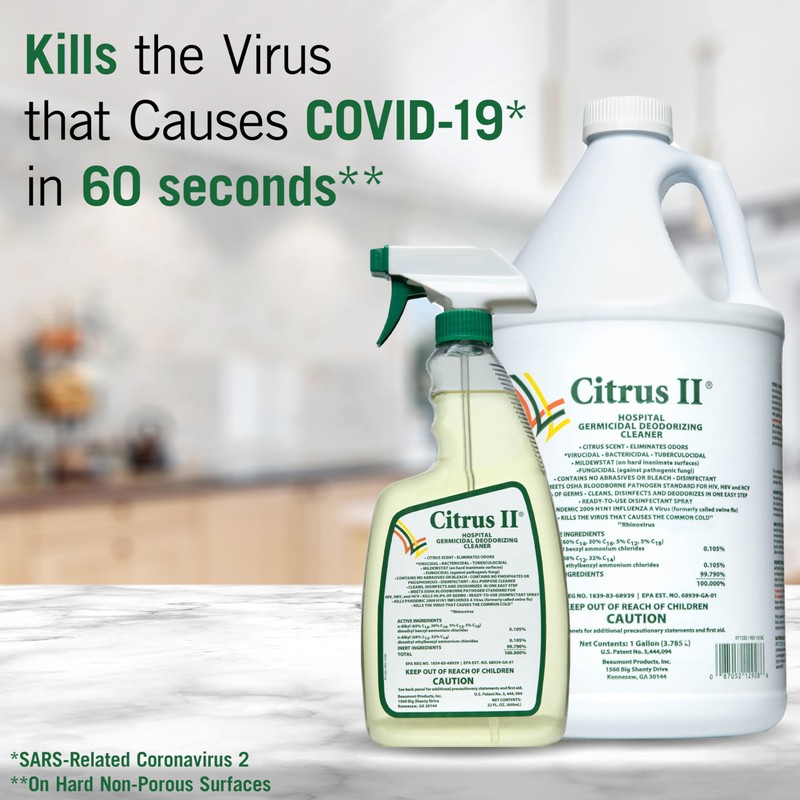 Citrus II Hospital Germicidal Deodorizing Cleaner - Fresh Citrus Scent
